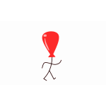 Red balloon person