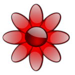 Glossy flower vector image