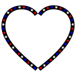 Red White Blue Heart