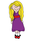 Vector image of smiling blonde woman