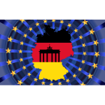 Republic Of Germany Map Flag Enhanced