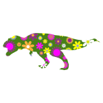 Retro Floral Tyrannosaurus Rex