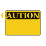 Caution sign blank yellow vector image
