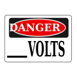 Danger volts blank sign vector image