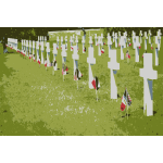 Rhone American Cemetery and Memorial Colorized