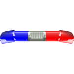 Police car lights bar vector illustration