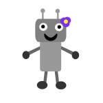 Vector image of robot with TV screen