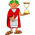 Roman man with hourglass