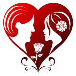 Vector image of a red heart for Valentine