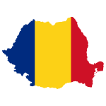 Romania Map Flag