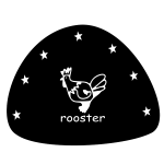Rooster with 7 stars hat vector graphics