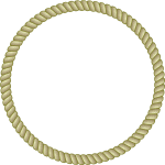 Round rope frame vector image