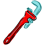 Pipe wrench vector symbol