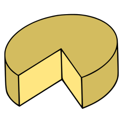 Round cheese without holes