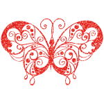 Ruby butterfly vector image