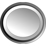 White circle button