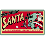 Santa is here poster