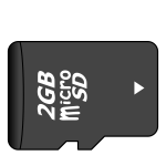 2GB microSD card vector illustration