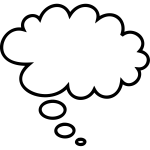 Thinking comic cloud vector image