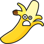 Sad banana vector illustration