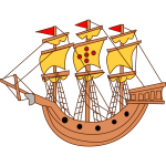 Sailing ship cartoon image
