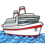 Winter Cruise Line Free SVG