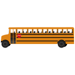 School bus with stop sign