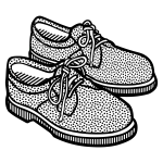 Vector clip art of spotty men's shoes