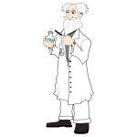Scientist in experiment