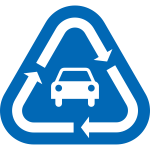 Blue motor icon