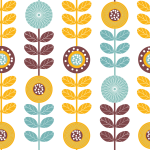 Seamless Colorful Floral Pattern Background