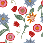 Seamless floral design vector image