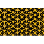 Seamless gold heart vector pattern
