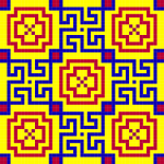 Seamless Tiled Geometric Mosaic Pattern By Karen Arnold Without Stroke