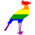 Secretary Bird Rainbow
