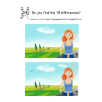 Find 10 differences vector drawing