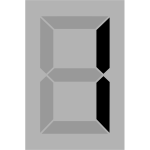 Seven segment display gray 1
