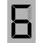 Seven segment display gray 6