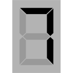 Seven segment display gray 7