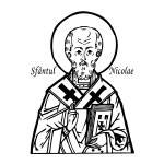 Saint Nicholas portrait vector image