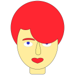 Shape Face red hair