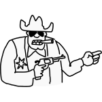 Sheriff doodle style drawing