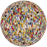 Shimmering Iridescent Mosaic Tiles Sphere