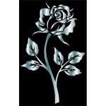 Silver Rose Silhouette