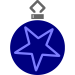 Blue bauble with star