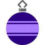 Violet Christmas ball