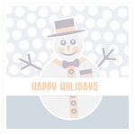 Snowman Happy Holidays greeting card vector image