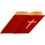 Bible open vector image