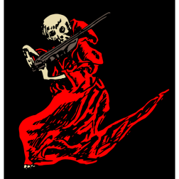 Skeleton plays the violin 2