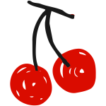 Sketched cherries
